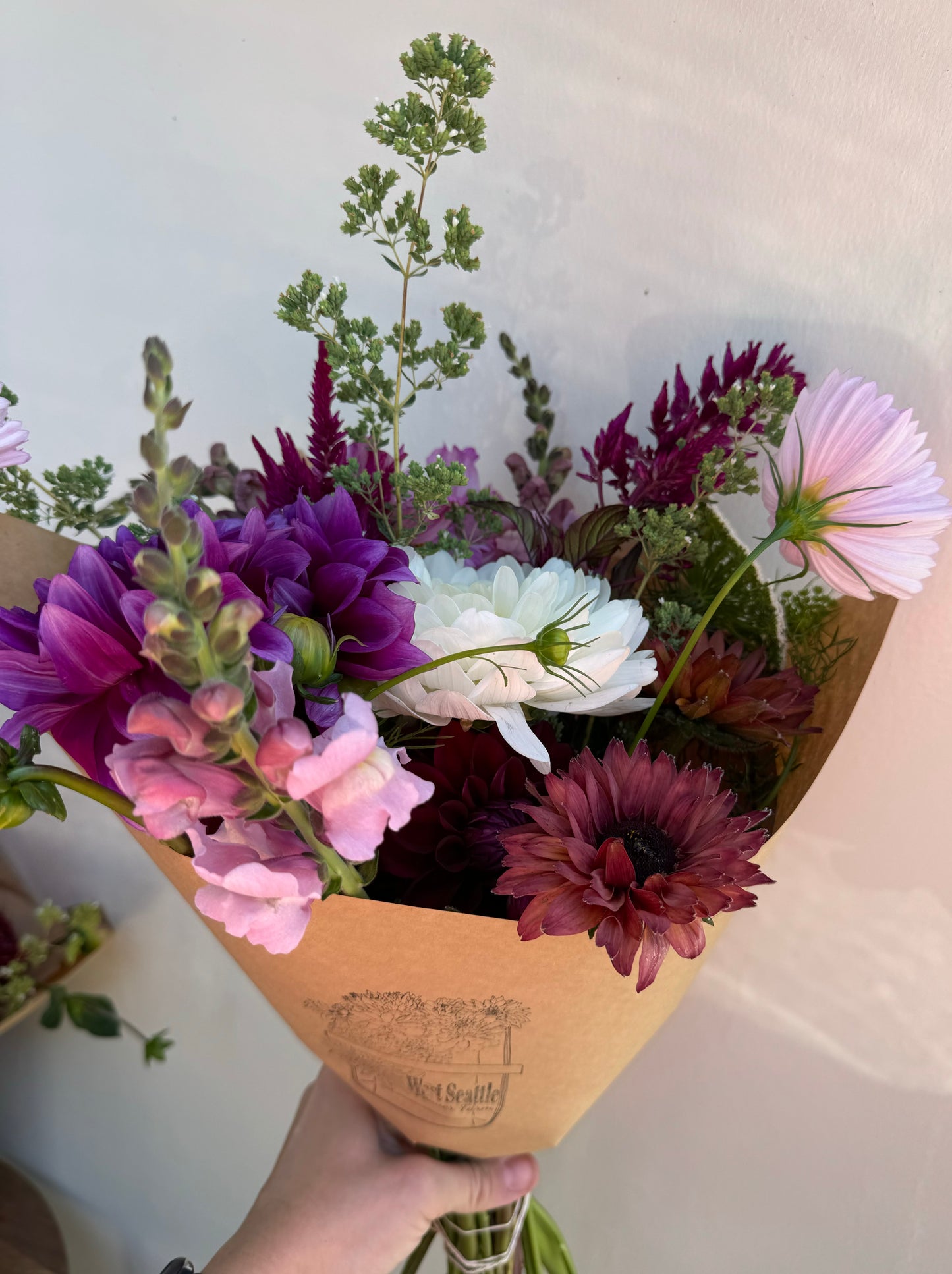 Wrapped bouquets