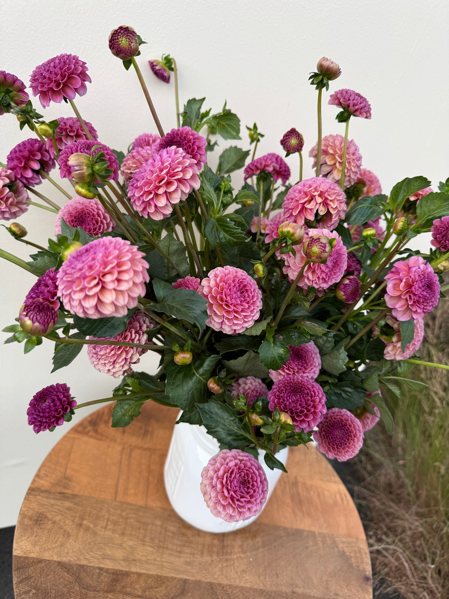 A bouquet of Koko Puff dahlias