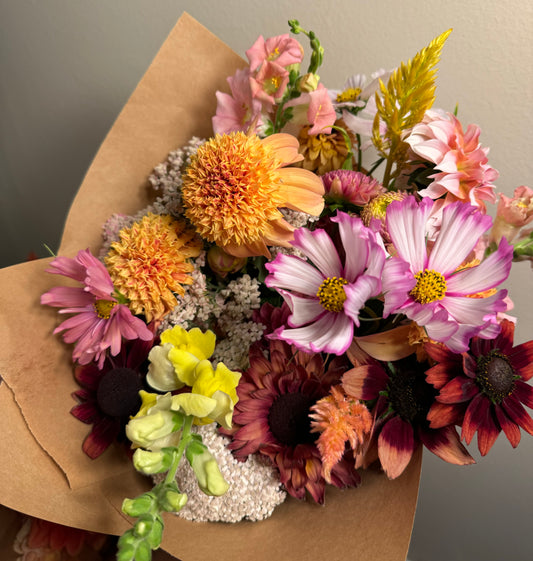 Wrapped bouquets